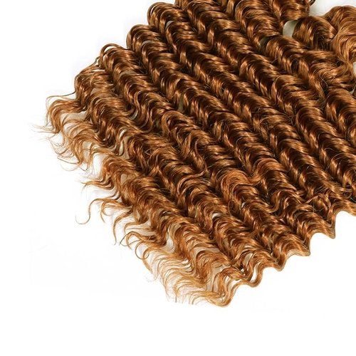 Condescension Human Hair Bundles 10 12 14 Inch Blonde Light Brown Deep Wave Bundles Human Hair Unprocessed Brazilian Virgin Quick Weave Hair for Black Women