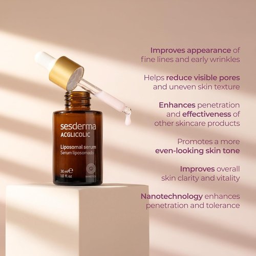 Sesderma ACGLICOLIC Facial Liposomal Serum - Anti-Aging Hydration Formula | 1 Fl Oz