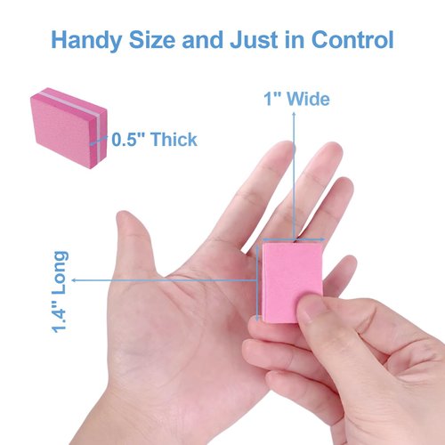 180/240 Grit Nail Buffers (100 Pack), mini Buffer Block Nail File for Acrylic Nails and Natural Nails, Professional Nail Buffer Block Bulk Buffing Blocks for Nail Buff Manicure File Blocks Set Pink