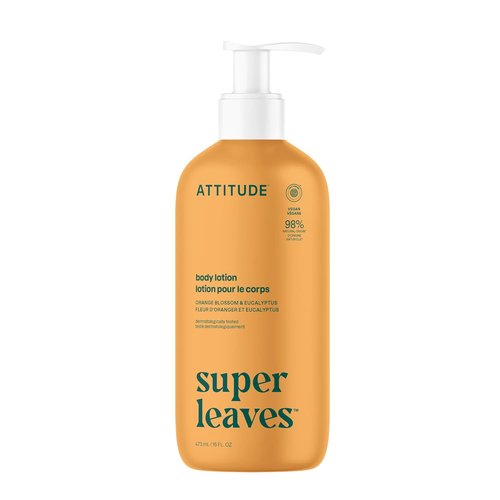 ATTITUDE Body Lotion - EWG Verified Vegan Moisturizer for Dry Skin | Hydrating Orange Blossom & Eucalyptus, 16 Fl Oz