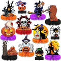 Halloween Honeycomb Centerpieces Black Orange Bloody Set - Table Decor