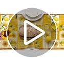 Yellow Sunflower Lemon Table Runner 13x60 Inch Summer Kitchen Decor