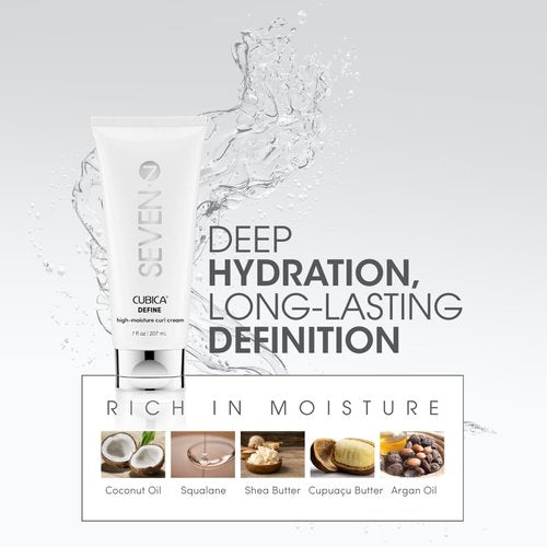 SEVEN Mezzo Define Curl Cream - High Moisture Anti-Frizz Formula with Shea Butter & Argan Oil | 7oz