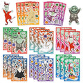 Make a Face Stickers Pack - Pink, 24 Sheets, Halloween & Holiday Party Decor