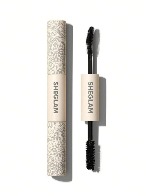 SheGlam 2 In 1 Black Mascara - Volume & Length Dual-Ended Tubing Eye Makeup, Long Lasting