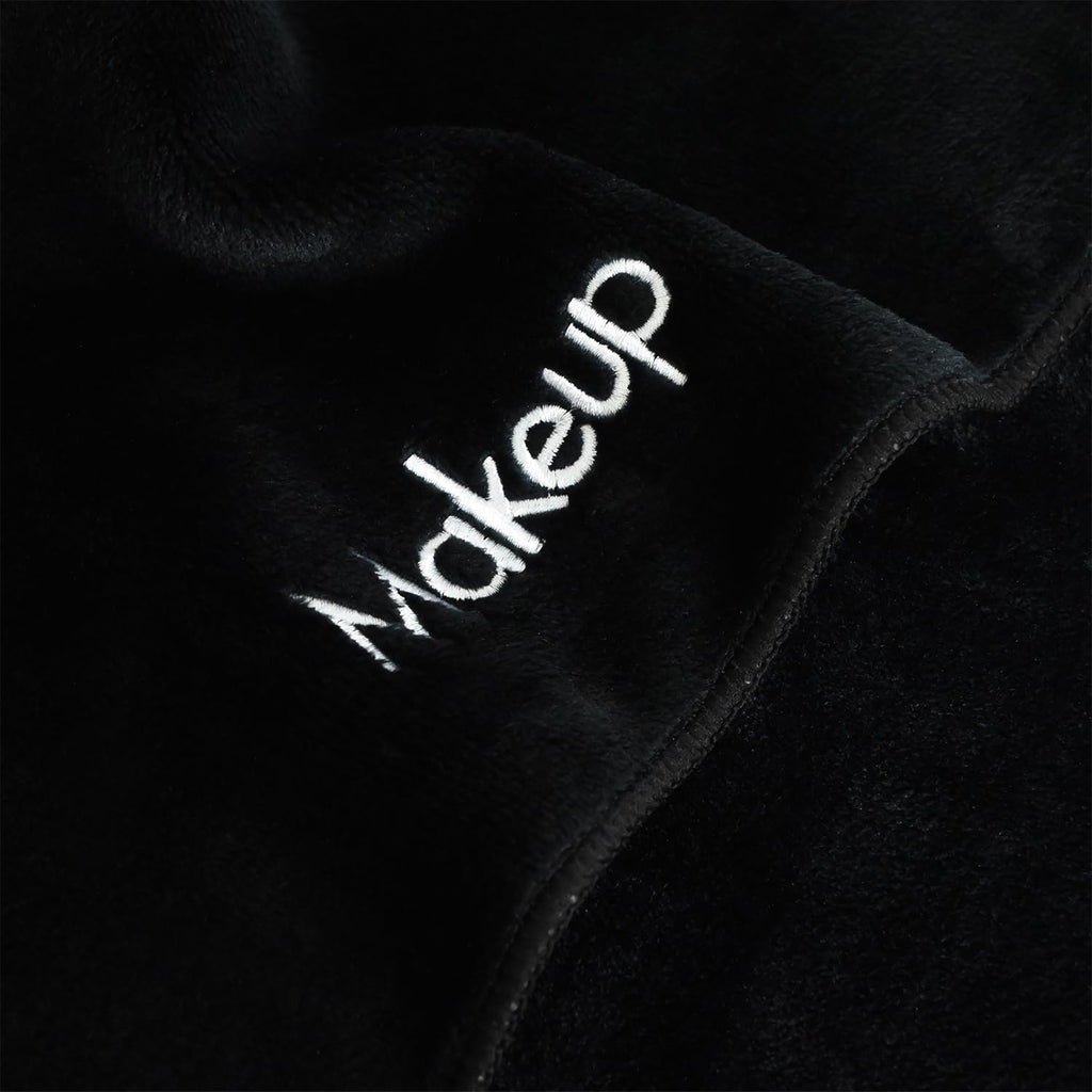 Vnoss Makeup Towels - Pack of 6 - Ultra Soft & Gentle Microfiber Coral Fleece Washcloth Face Make Up Remover, 13 x 13 in, Black
