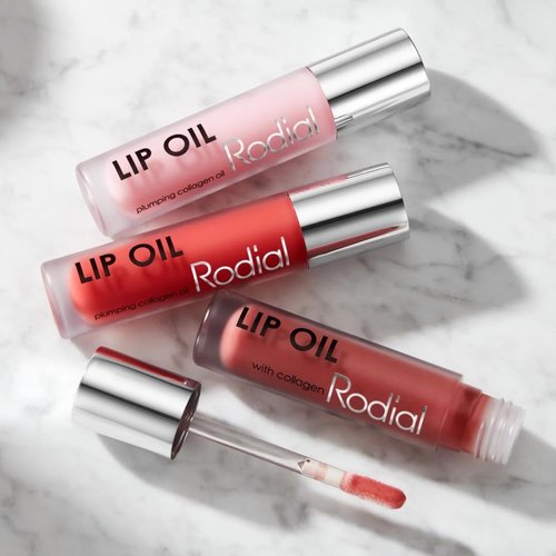 Rodial Plumping Collagen Lip Oil Sugar Coral 0.13fl.oz, Vegan Collagen-Infused Lip Oil with Macadamia and Jojoba Oil, Deep Hydration for Fuller-Looking Pout, Ultra-Nourishing Formula for Silky Lips