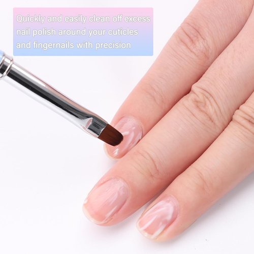 OPI Nail Polish Remover - 3PCS Nail Clean-Up Brushes for Precision Cuticle Cleaning | Acetone Resistant