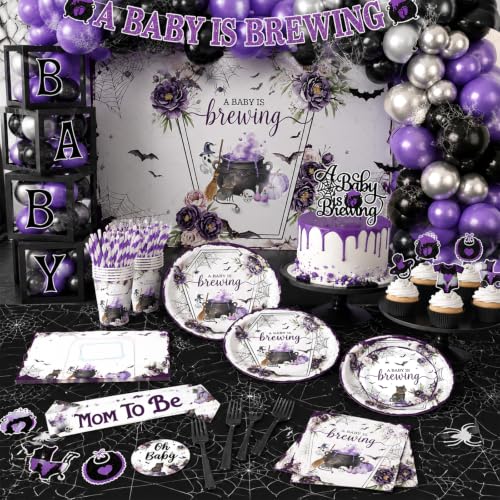 Halloween Baby Shower Decorations Set 265pcs for Gender Reveal Party