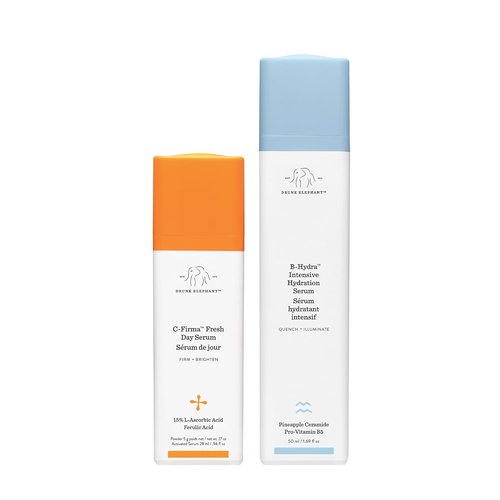 Drunk Elephant C-Firma Fresh Day Serum & B-Hydra Hydration Serum - Firming & Brightening Duo (1.69 Fl Oz)