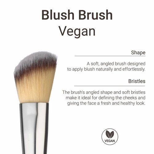 Sandstone Scandinavia Blush Brush – Soft Makeup Brush for Even, Natural Color Application – Ultra-Soft Vegan Bristles – Cruelty-Free