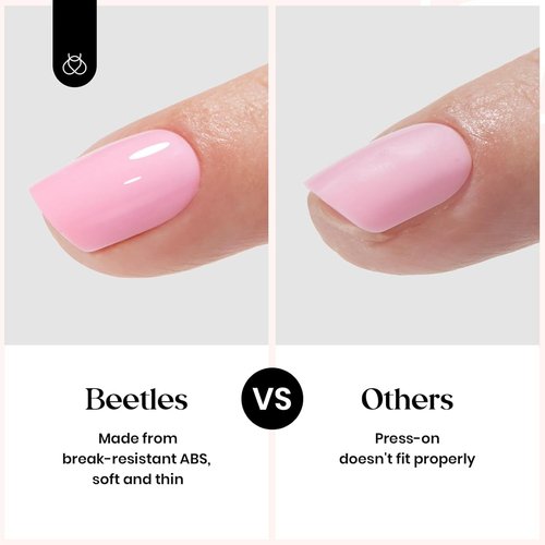 Beetles Press on Nails Kit 720Pcs 24 Colors, Short Almond Press on Nails Glossy Matte Glitter With Nail Glue & Nail Tabs Stickers, Natural Fit Lightweight Fake Nails Kit Art For Women Girls