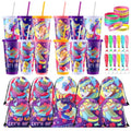 Roller Skate Party Favors Set with Reusable Cups Backpack Bracelets & Keychains