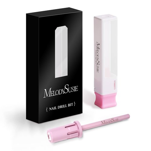 MelodySusie Crystal Top Mandrel Bit for Nails, 3/32'' Easy Off Nail Drill Bits for Sanding Bands, Suitable for Acrylic Nails Gel Manicures and Pedicures, Rose PinK