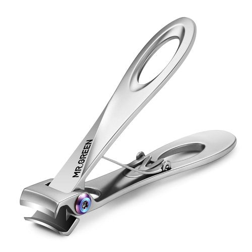 MR.GREEN Nail Clippers Wide Jaw Opening Stainless Steel Fingernail Clipper Thick Hard Toenail Cutter Manicure Scissors Tools (Nail Clipper (Large))