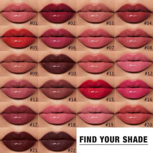 Evpct Coral Nude Pink Liquid Lip Color - Highly Pigmented, Waterproof Longwear Lipstick with Liner Brush, 20#