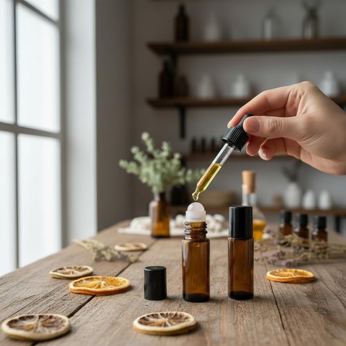 Cchenxxi 30ml Amber Glass Roll On Bottle with Natural Jade Roller Ball - Refillable, Leak-Proof Essential Oil Bottle for DIY Perfume, Aromatherapy, Skincare & Travel(Pink, 30, Milliliters)