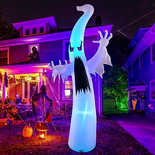 Halloween Ghost Inflatable Decorations with LED Lights - 6FT & 12FT Outdoor Inflatables