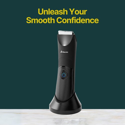 Manscape Body & Groin Hair Trimmer for Men - USB-C Rechargeable Groomer Razor with Ceramic Blade, LED Light, IPX7 Waterproof, Wet/Dry Electric Shaver, For Chest, Back, Hair Care, Balls, Asani Upkeeper