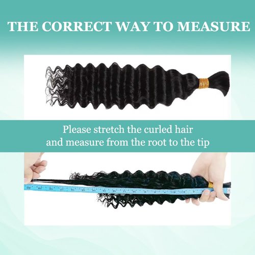 Ombre Human Braiding Hair for Boho Braids Virgin 12A Boho Hair for Braiding Deep Wave 14 Inch 150g Human Hair Braiding Hair Extensions