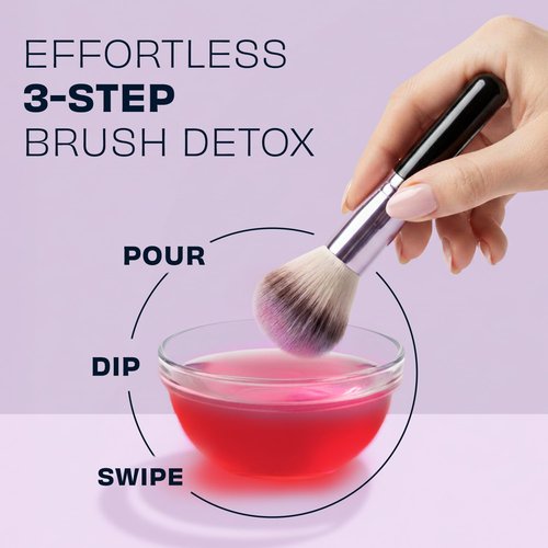 Original Rose Makeup Brush Cleaner - Quick-Drying Rinse-Free Formula for Professional Cleaning | 16 oz