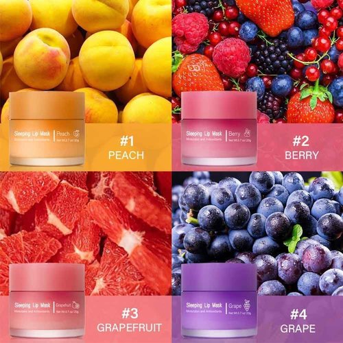 Hydrating Sleeping Lip Mask for Intense Overnight Moisture. (1, Grape)