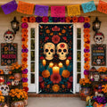 Day of the Dead Door Cover 71x35 Inch Sugar Skull Decor - Variation of Sugar Skull