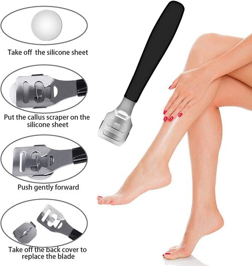 EKOCSIO Professional Pedicure Kit, 36 in 1 Stainless Steel Foot Care Kit Foot Rasp Dead Skin Remover for Home & Salon Care, Black