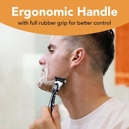 BIC Flex 5 Refillable Razors for Men, Long-Lasting 5 Blade Razors Refills for a Smooth and Comfortable Shave, 8 Razor Cartridges