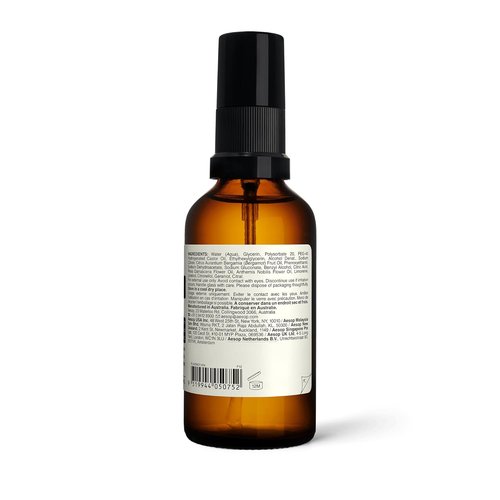 Aesop Immediate Moisture Facial Hydrosol - Hydrating Rose Petal & Bergamot Face Mist | Vegan, 50 mL