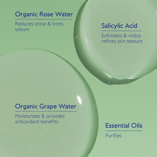 Caudalie Vinopure Toner - Salicylic Acid Pore Minimizing & Exfoliating with Organic Rose Water