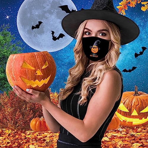 Halloween Photography Backdrop 8x10FT Moonlight Pumpkin Fallen Leaves for Kids and Baby Portraits - Folded, Vinyl