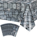 Cobblestone Tablecloth - Medieval Party Decoration, 10 Pieces Variation of 10 / Cobblestone