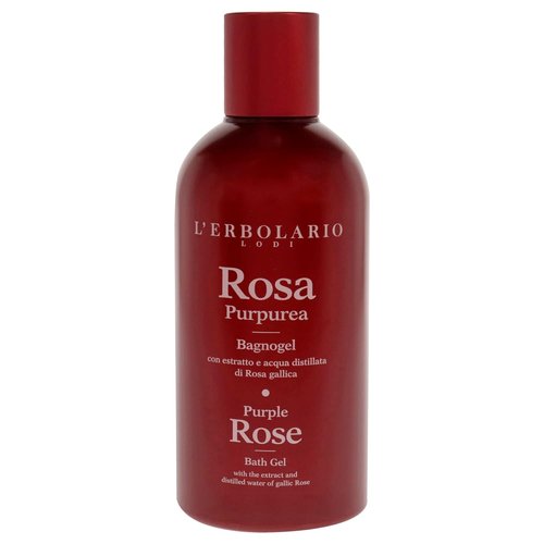 L'Erbolario Shower Gel - Moisturizing Body Wash with Floral Fragrance - Purple Rose - 8.4 oz