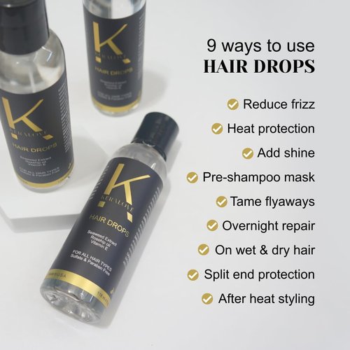 Keralove Hair Oil Drops - Nourishing Leave-In Deep Conditioner for All Hair Types | 4 fl oz