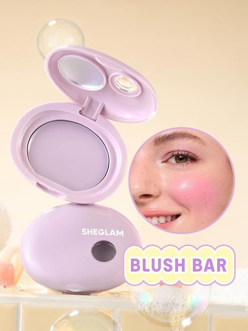SheGlam Bubble Glow Blush Bar - Silky Shimmer Blush Makeup for Radiant Cheeks