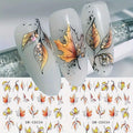 Autumn Maple Leaf Nail Art Stickers Fall Leaf Decals 6PCS - Autumn2
