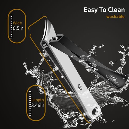 EBEWANLI Ingrown Nail Clippers, Slanted Curved Blade Toe Nail Clippers for Ingrown Toenails & Fingernail, Stainless Steel Toenail Clippers Cutter, Angled Nail Clippers for Seniors, Men, Women