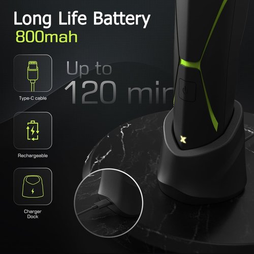 Electric Body Hair Trimmer for Men: Manscape Cordless Ball Body Shaver with Ceramic Blade Waterproof Pubic Hair Groomer Manscaping Rechargeable Wet/Dry Grooming Use for Chest Groin Legs Armpits Travel