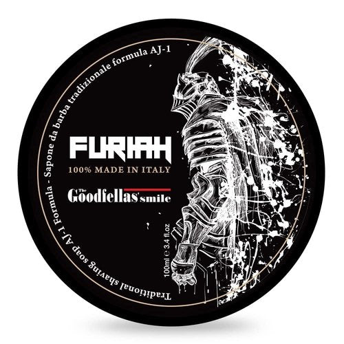 The Goodfellas’ Smile FURIAH (Leather & Wood) Italian Shaving Soap – Premium Tallow-Based Wet Shaving Soap for Razor Glide, Brush Lather & Bold Scented Grooming
