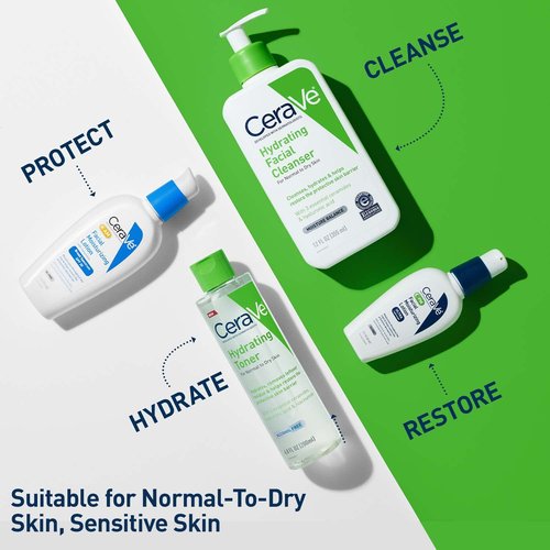 CeraVe Hydrating Toner - Alcohol-Free Formula with Hyaluronic Acid & Niacinamide | 6.8 Fl Oz for Sensitive Skin