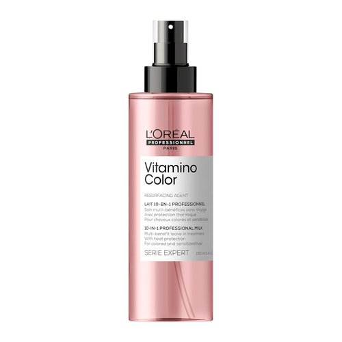L'Oréal Professionnel Paris Vitamino Color Leave-In Spray - 10-in-1 Heat Protectant & Frizz Control for Color-Treated Hair