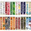 Preboun 12 Pairs Seasonal Door Banner Decorations Set for Fall & Thanksgiving - Variation of THIS listing