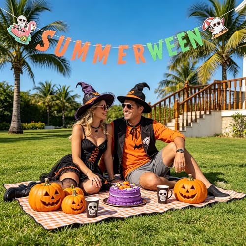 Summerween Banner Decor Halloween Summer Garland Party Decoration