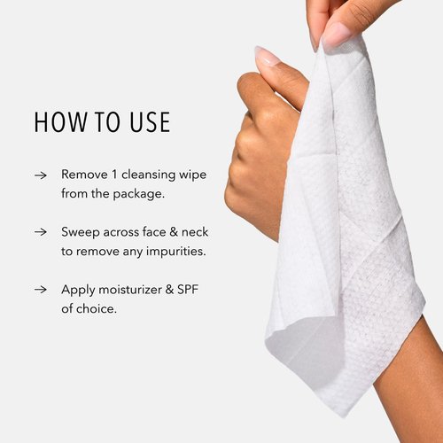 HydroPeptide HydroActive Cleanser, Micellar Facial Cloths, Cleanses Makeup, Dirt, and Excess Oil and Hydrates, 1 Pack (30 Cloths)