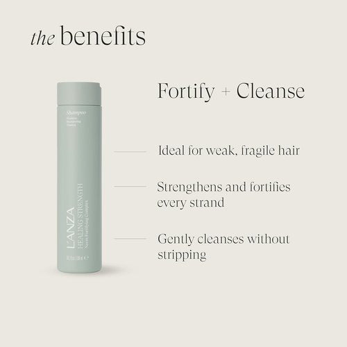 L'ANZA Healing Strength Shampoo - Strengthens & Repairs Dry, Damaged Hair | Moisturizing, Color Safe, Sulfate Free