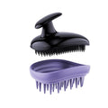 Skiennix 2-in-1 Scalp Massager Shampoo Brush - Exfoliator for Dandruff & Hair Growth | Black Purple