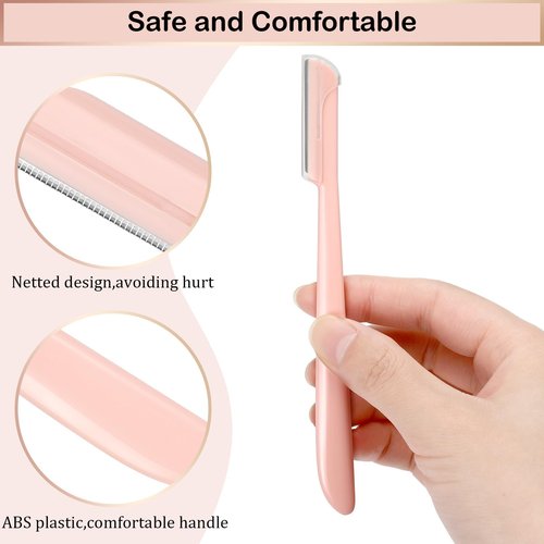 Revahope 24 Pieces Eyebrow Razor, Dermaplane Razor with Blade Cover Face Razors for Women, Dermaplaning Tool for Peach Fuzz Face Shaver for Women and Men, Safe and Newbie Friendly