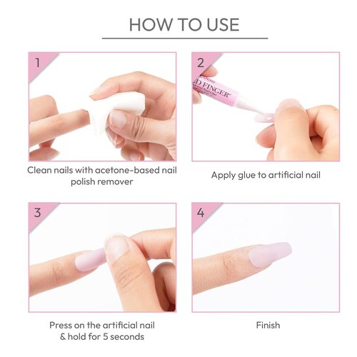 Kiss Pink Gel Nail Glue (IBGL04) (2 Pack)