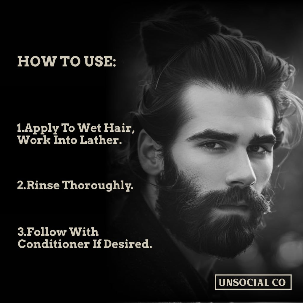 Unsocial Club Men's Shampoo - Hydrating & Cleansing Formula for All Hair Types | 16.9 oz